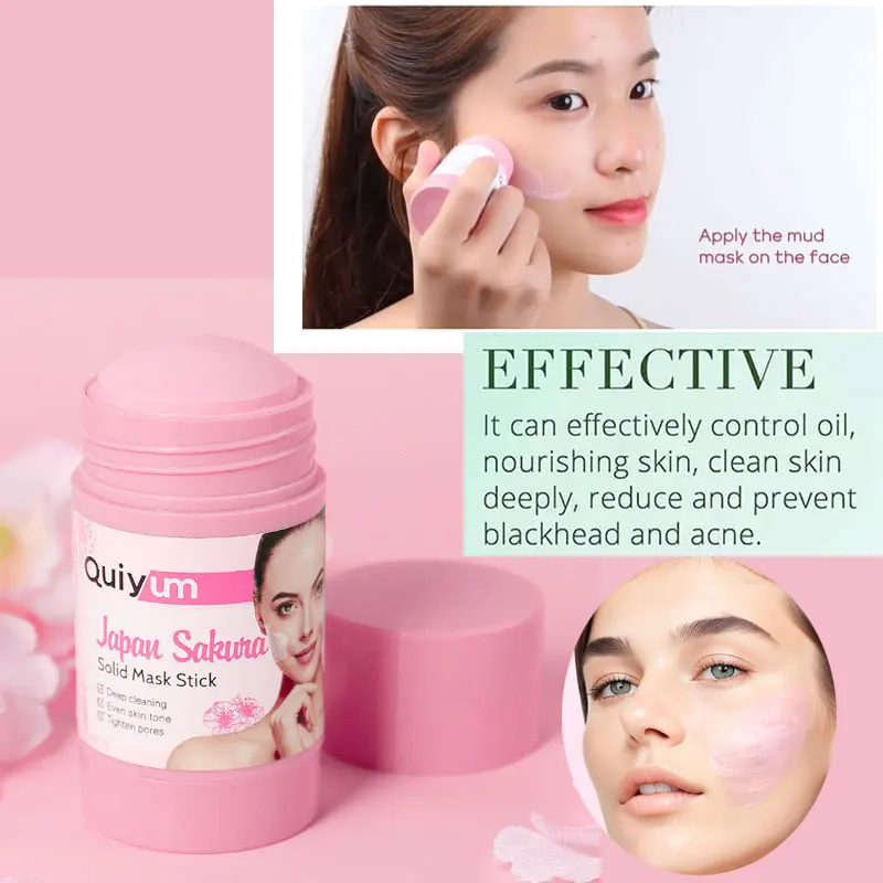 40g Remove Blackhead Cherry Blossoms Solid Mask Cleans Pores Stick Facial Blemish Black Dots Shrink Pores Korean Skin Care