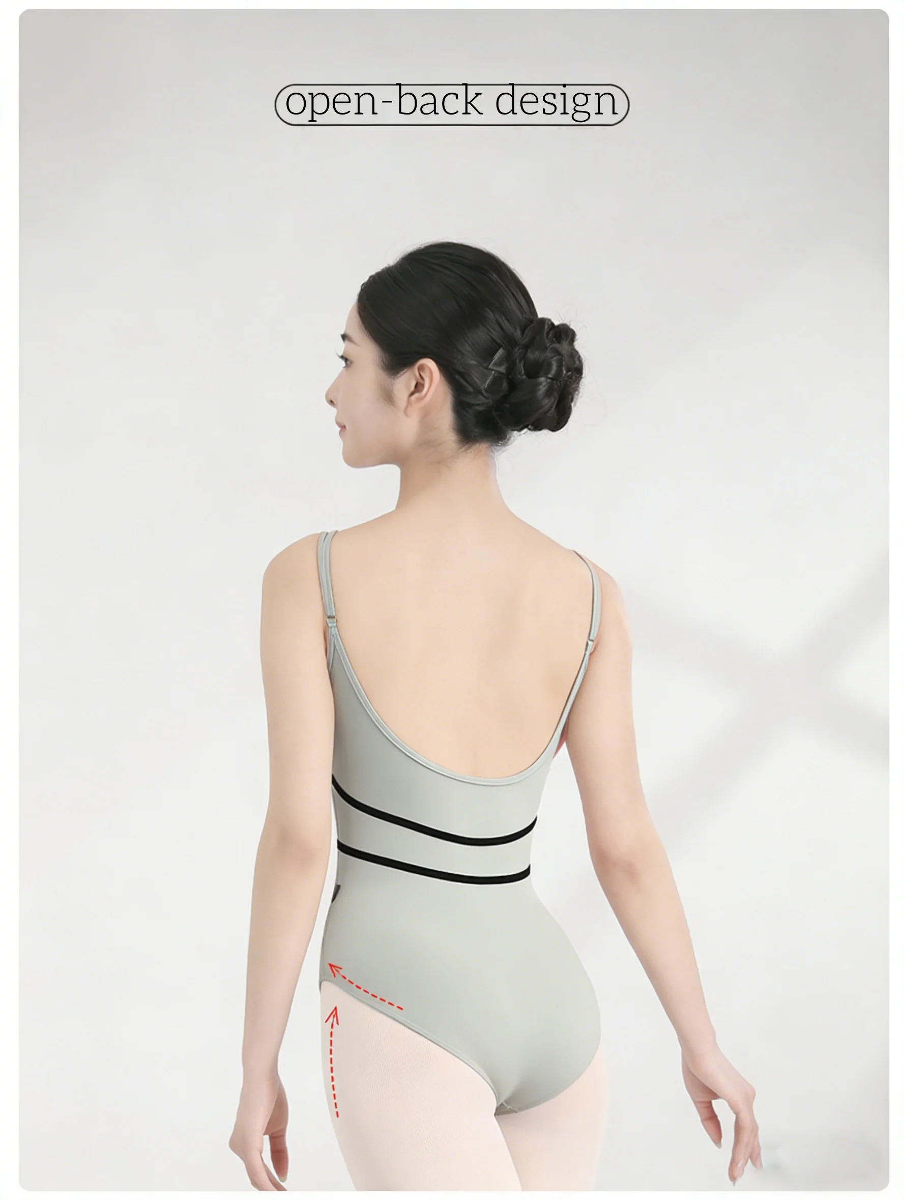 

Женский профессиональный танцевальный костюм, базовый тренировочный костюм для гимнастики, облегающий костюм на бретелях, платье для балетных тренировок для взрослых