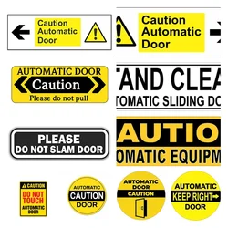 Warning Automatic Door Caution Work Decal Do Not Touch Sticker Car Notice Window Sign Stickers for Van,Taxi,Ride Decor