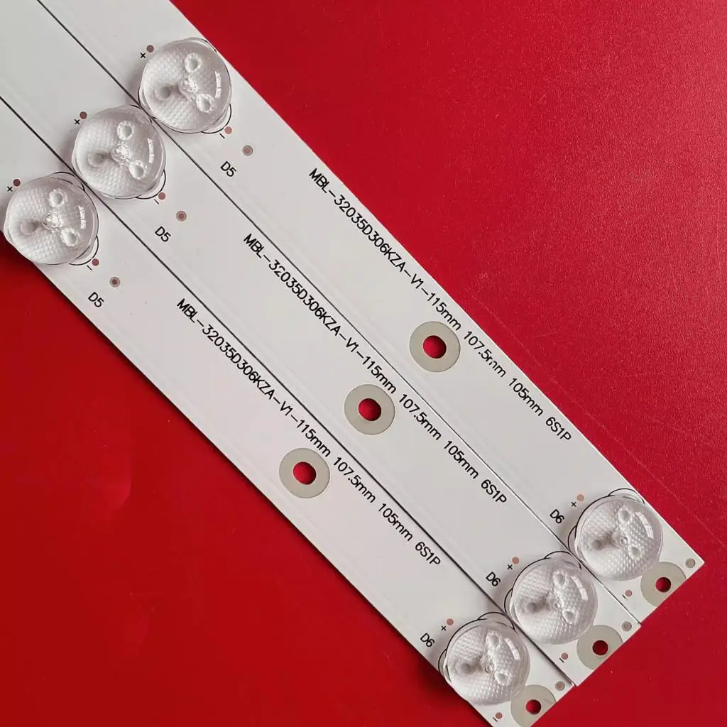 جديد ل هيسنس HMLED32D33 32D33 MBL-32035D306KZA-V1-1115mm 6LED 3 فولت 58 سنتيمتر 100% جديد LED الخلفية قطاع