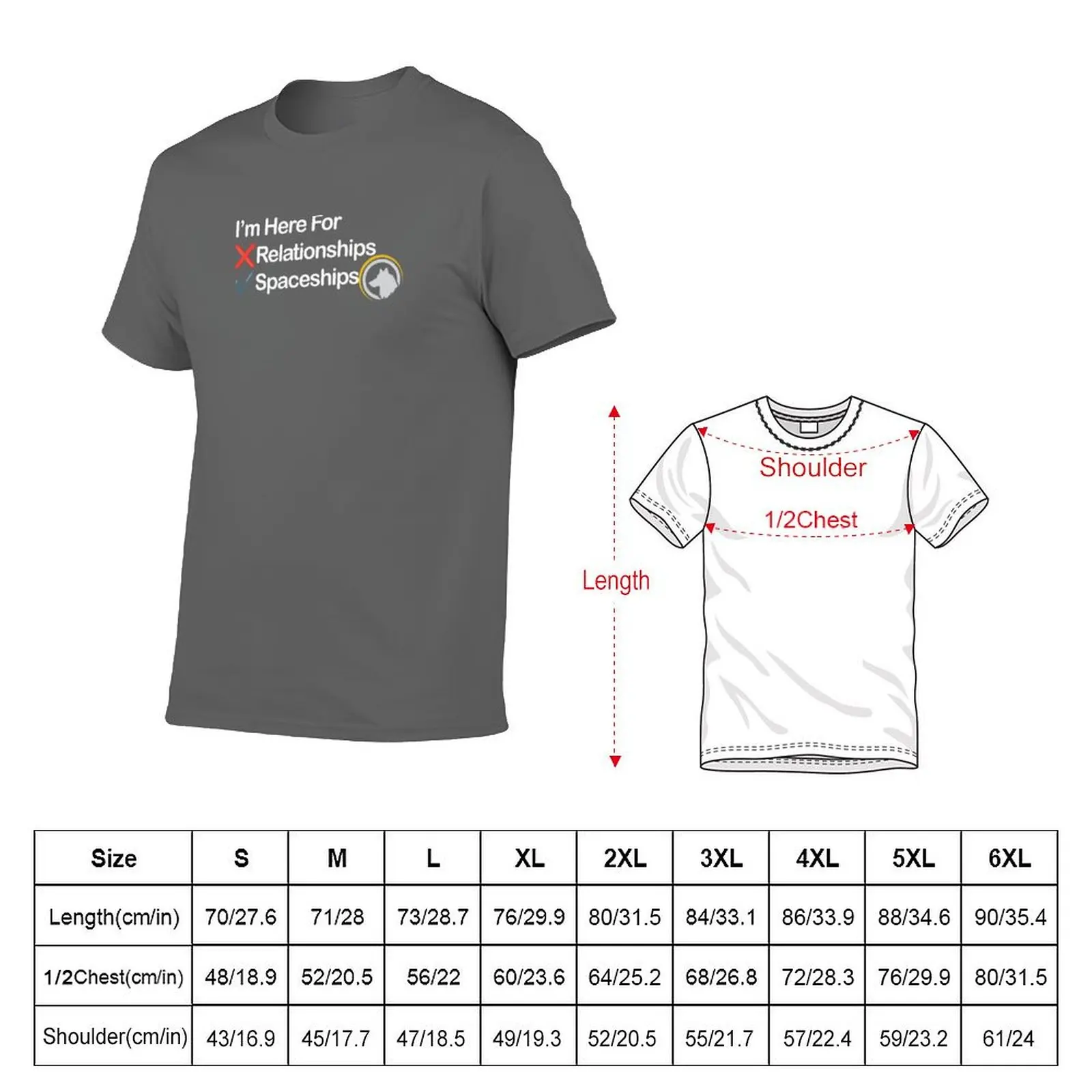Ships Space Yes T-Shirt Plus Size Non-Shrink T-Shirt