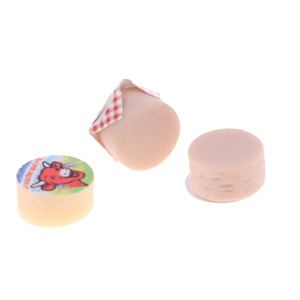 1/12 Scale Dollhouse Miniature Cheese Plastic Food Decor for Doll Kitchen Living Room Accessories - view 2