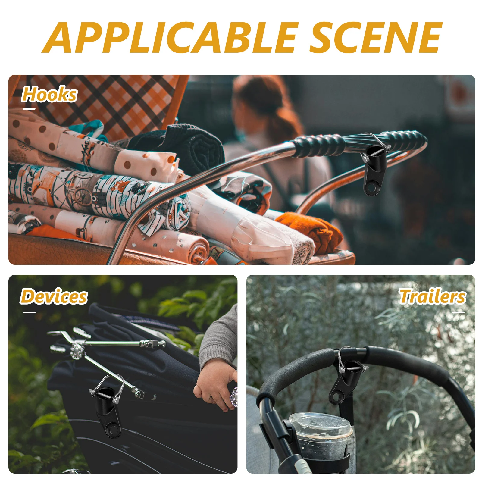 

1 set 1 Set Metal Trailer Hitch Connector For Bikes Heavy Duty Steel Coupler Attachment Rear Rack Bike Trailer Adapter Accessory