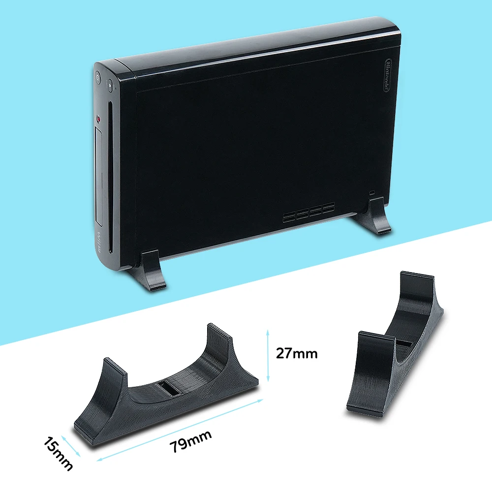 BitFunx 3D Printed Horizontal Stand Cooling Bracket For Nintendo Wii U Console Holder Stand For Wii U Accessories