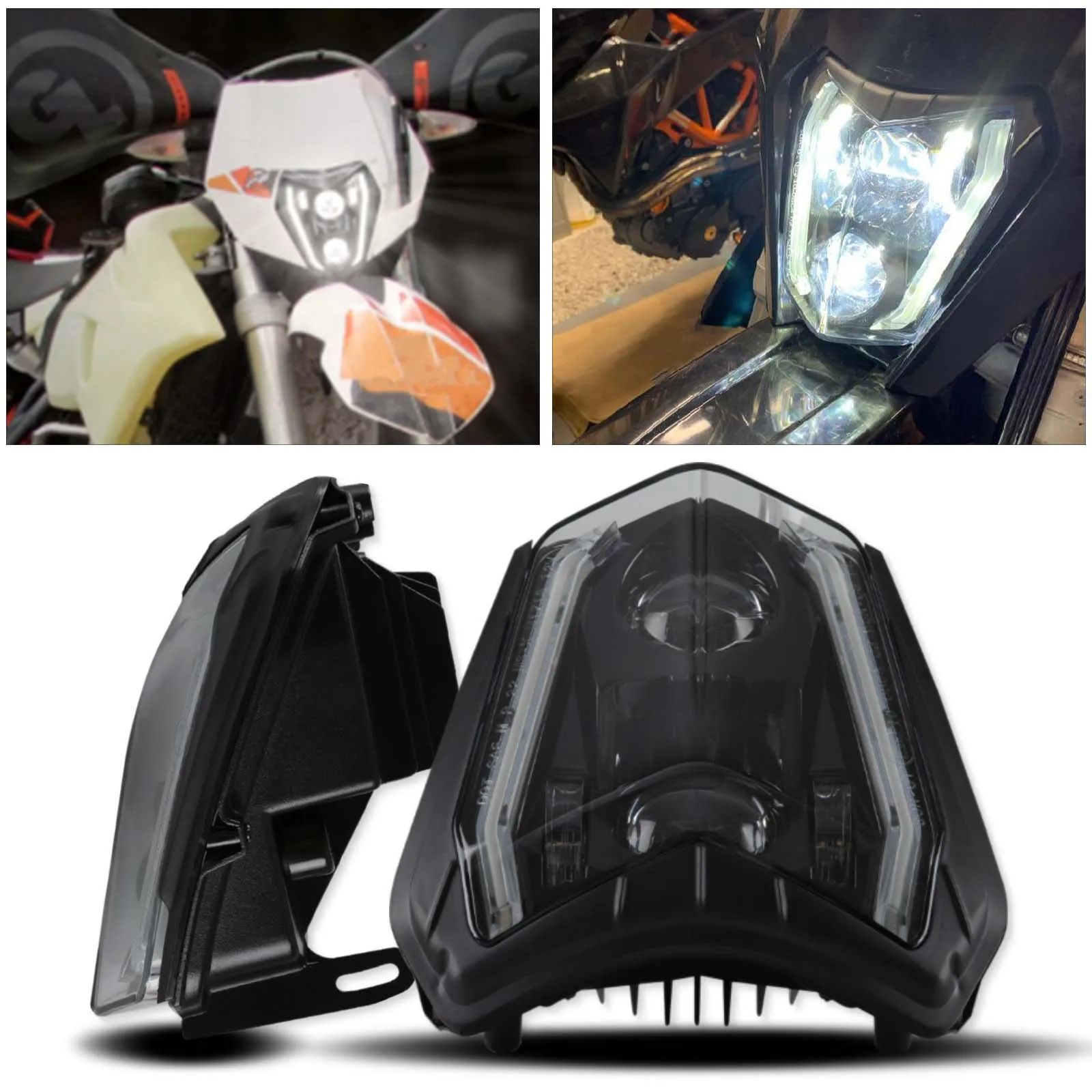 

Motorcycle LED Headlight DRL Motocross Enduro Headlamp For KTM EXC SXF MX Dirt Bike Enduro LED Headlight Of Refitting