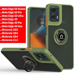 Funda for Motorola Edge 50 60 Fusion 40 Pro 30 Ultra Neo G85 G84 G54 G14 G24 G34 Case Ring Stand Capa for Moto G53 G23 G13 Cover