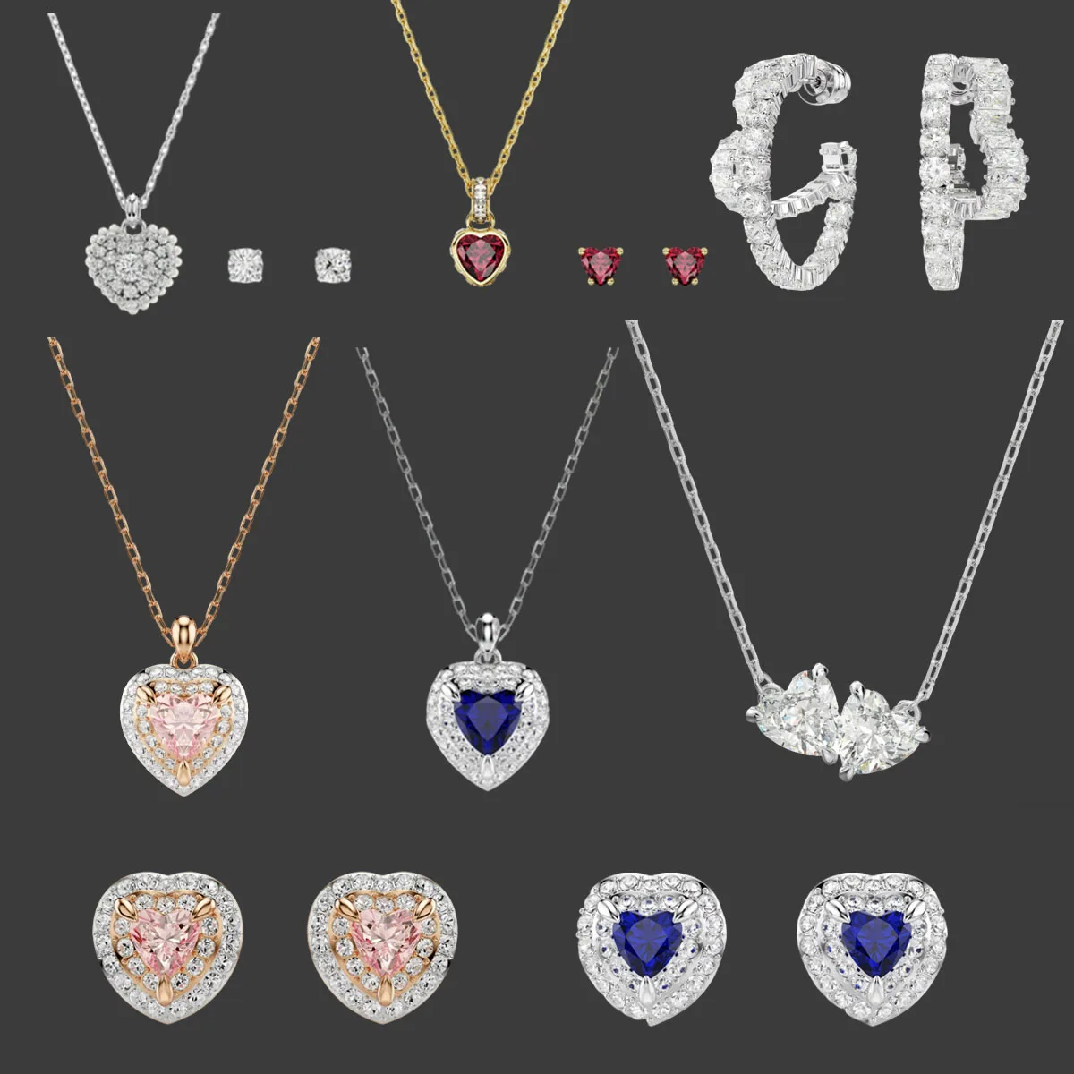 

2026 Новое роскошное высококачественное серебряное ожерелье в форме сердца S925, серьги-подвески, бутик ювелирных изделий, незаменимые для повседневного ношения