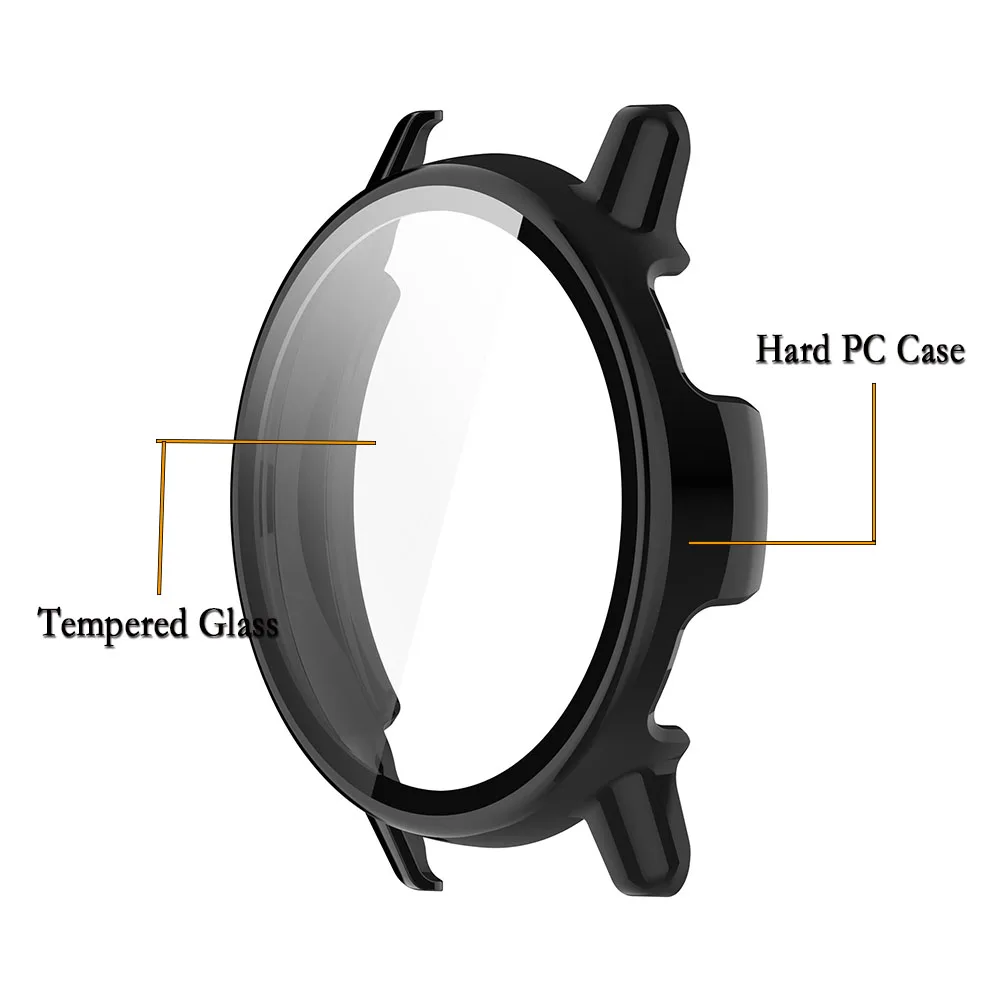 For Garmin Vivoactive 5 Watch Shell 2-in-1 Full Watch Case+Tempered Glass PC Hard Cover With Screen Protector Film