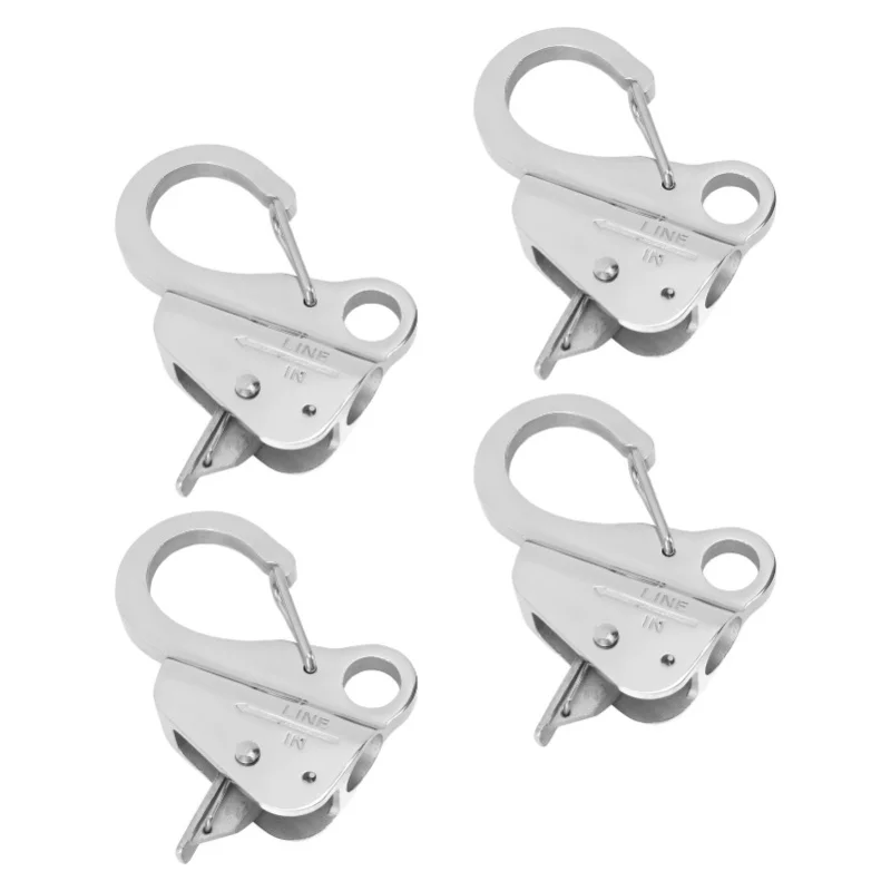 4 Pcs Boat Anchor Hook 3/8 To 5/8 Inch Opening 316 Stainless Steel Boat Anchor Quick Release Clip