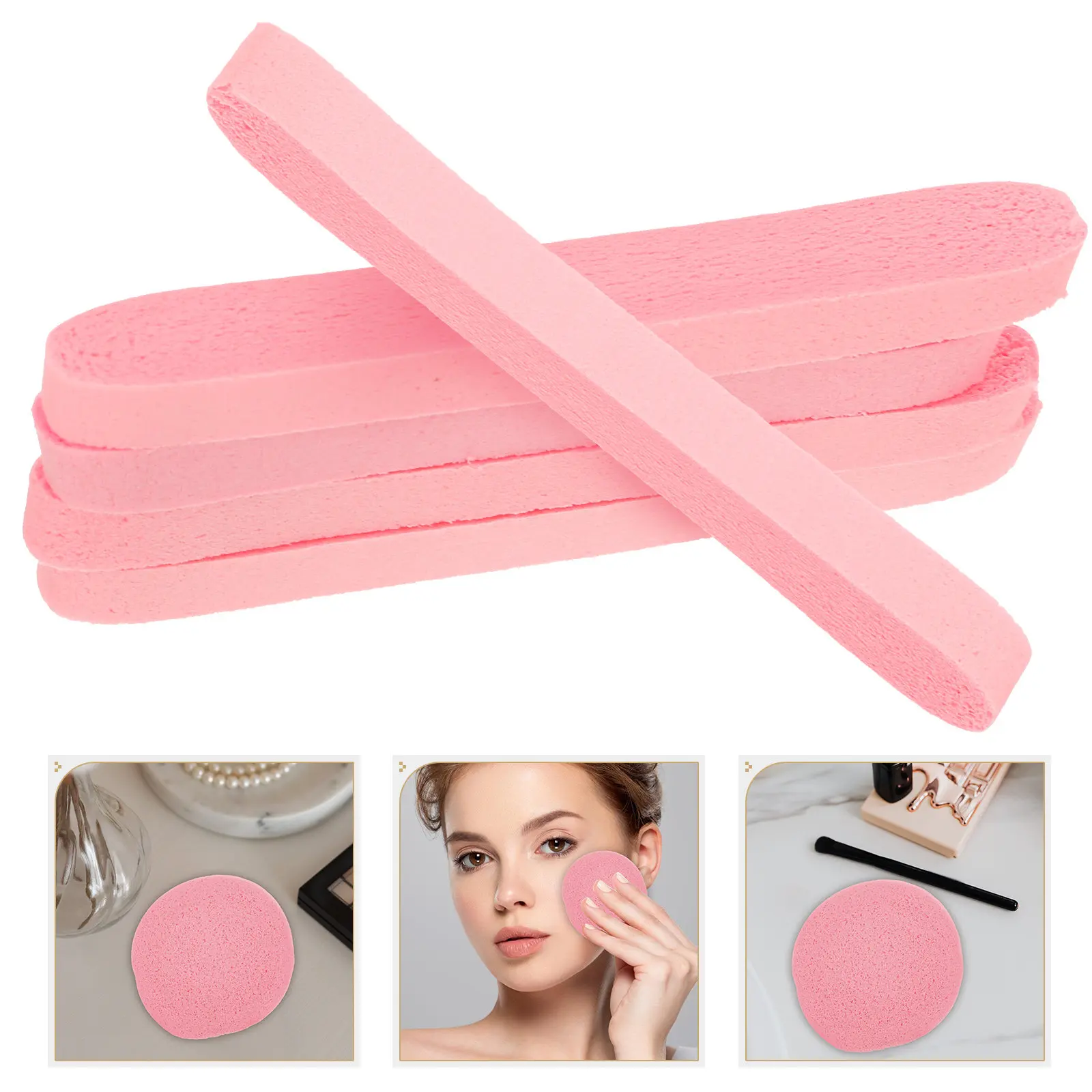 

50 шт. спрессованных спонжей для лица, нежные, цветные, компактные, портативные, мягкие, для очищения лица и снятия макияжа