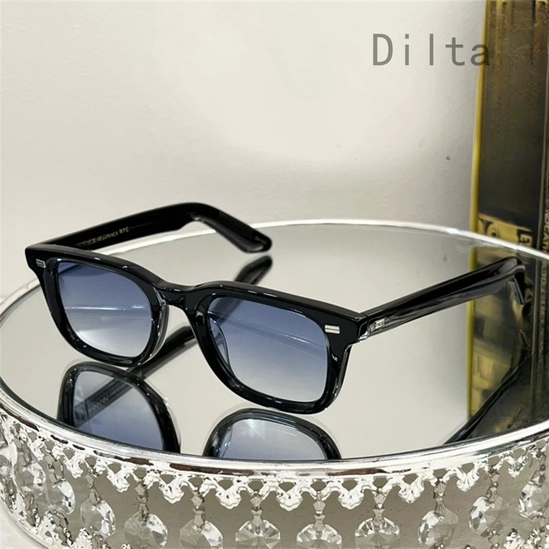 KLUTZ Fashion Luxury Design Sunglasses for Men Lemtosh Thick Acetate Retro Oval Male Eyewear Female Sunglasses Vintage Shades