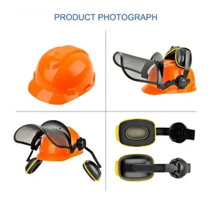 Full Face Mesh Garden Hat, adjustable, 180 degrees, splash proof, forestry, metal visor, grass sideboard, protector, outdoor 8 Main Sales Visor for Rocedeira - №6