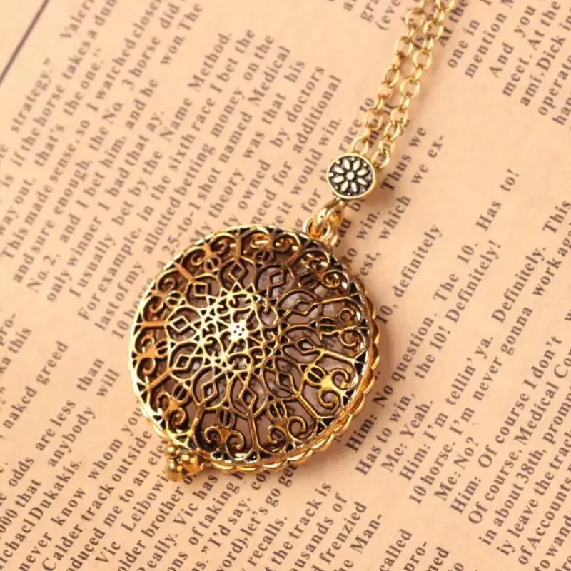 Monoculo خمر سلسلة مكبرة الزجاج قلادة قلادة هدية المعادن المكبر 2.5X