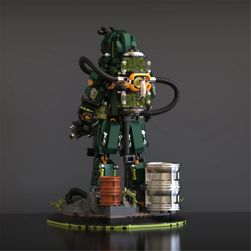مجموعة مكعبات بناء الديكور المكتبي Xeno Strike المجمعة من ألعاب Mech Warrior هدية عيد ميلاد للأطفال