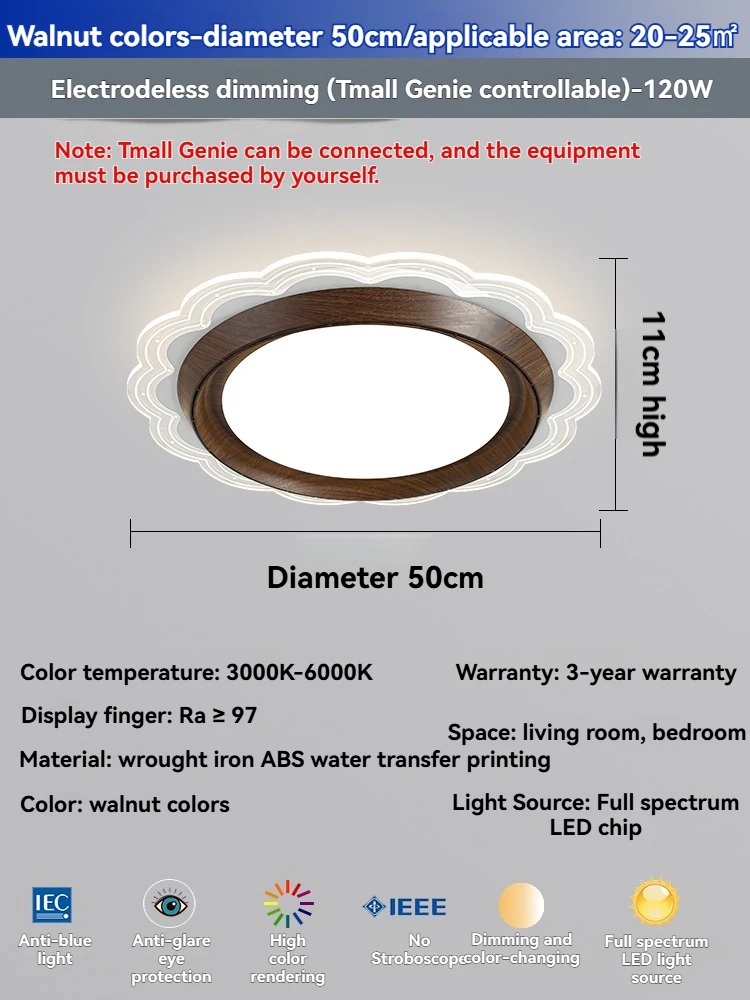 Moderne eenvoud LED-plafondhanglamp Houten stijlvolle kunstdesign kroonluchters Woondecoratie Slaapkamer voor woonkamer Eetkamer - afbeelding 1