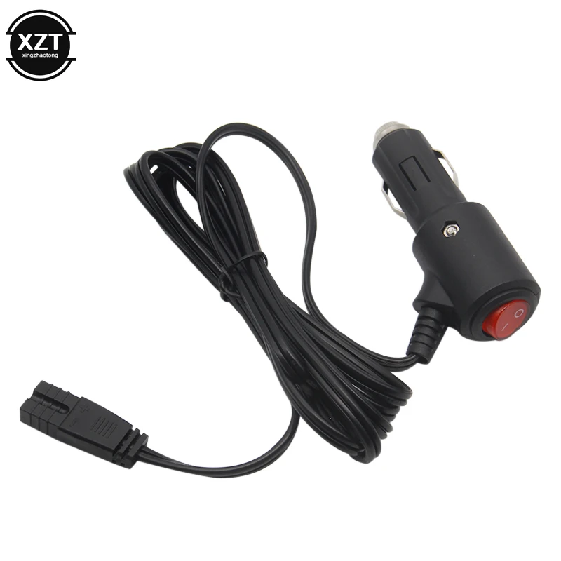 12V/24V Universal Car Mounted Cigarette Lighter Power Cable Plug with Switch Car Mounted Refrigerator 10A Extension Cable 2/4m