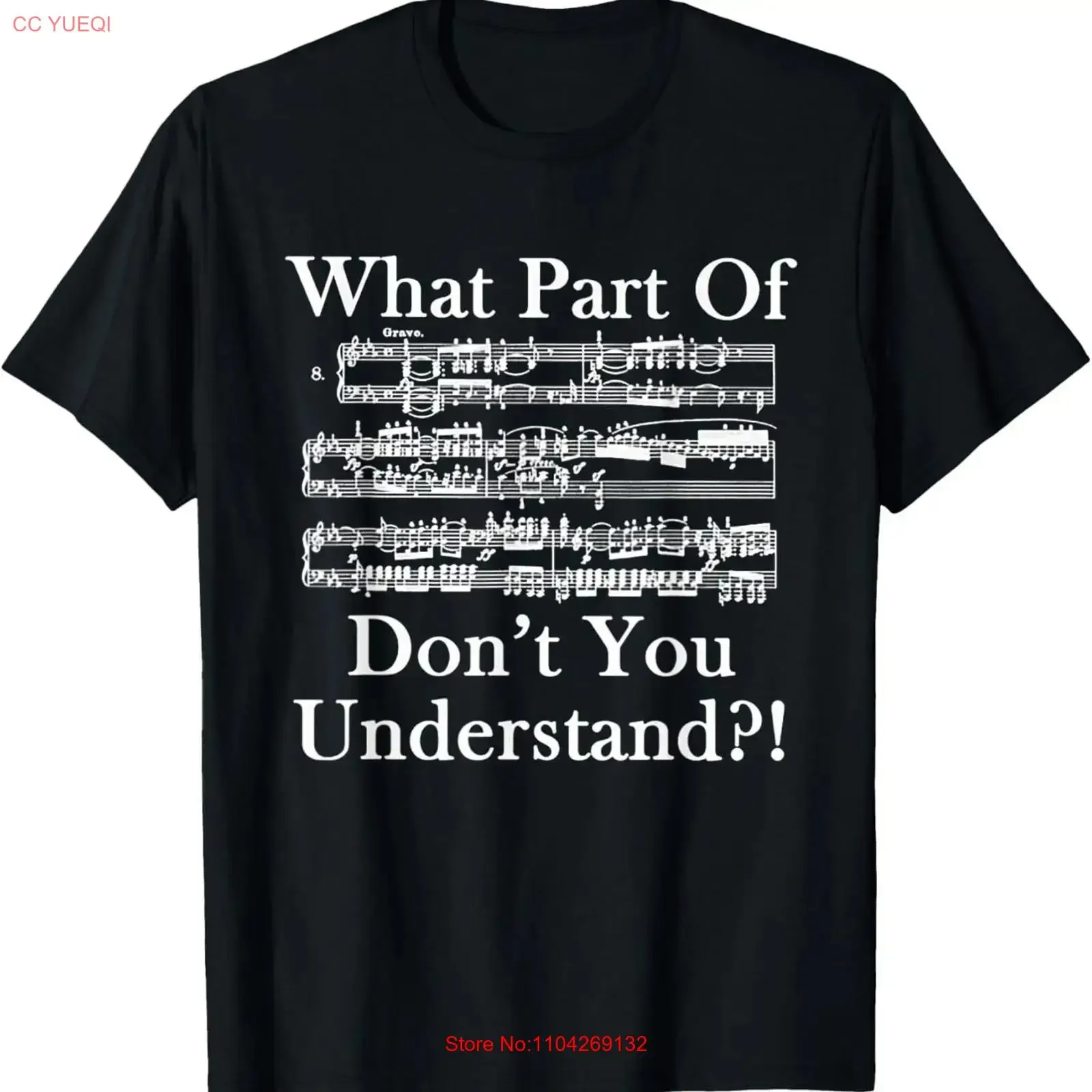 What Part Of Music Don_t You Understand Funny Note T Shirt vintage Washed streetwear Comfortable Stylish Slightly