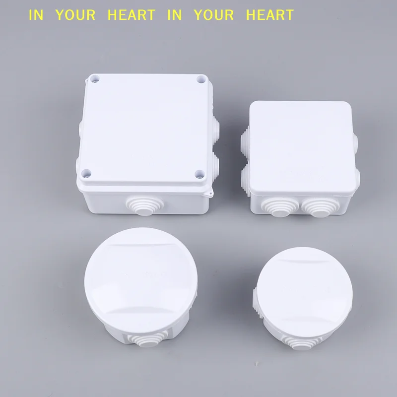 【X】White Connection Cable Branch DIY Waterproof IP65 Power Case Junction Box Indoor Wire Shell Electric Control Boxes