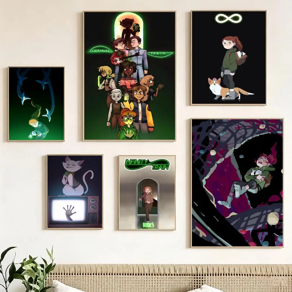 Cartoon I-Infinity Train Poster Print Painting Home Decor for Bedroom Living Room Hallway