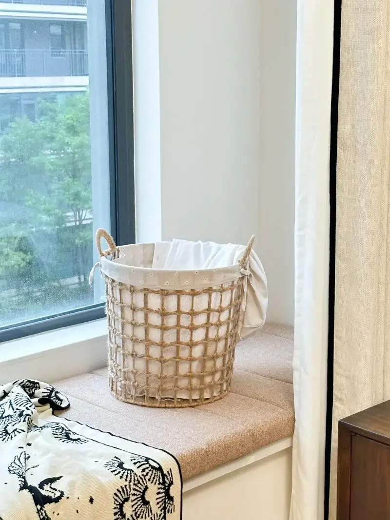 Japanese-style retro dirty clothes basket Household dirty clothes storage basket Bedroom high-value dirty Bathroom laundry