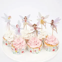 Fairy Cake Toppers Fairy Birthday Decoration Cupcake Topper Wing Angel Fairy Cake Topper Cake Decoration