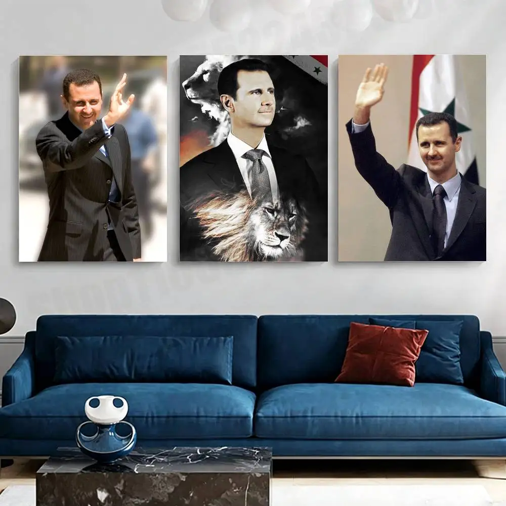 B-Bashar A-Assad Syria Poster For Wall Prints for Living Room Bedroom Office Home Decoration Gift