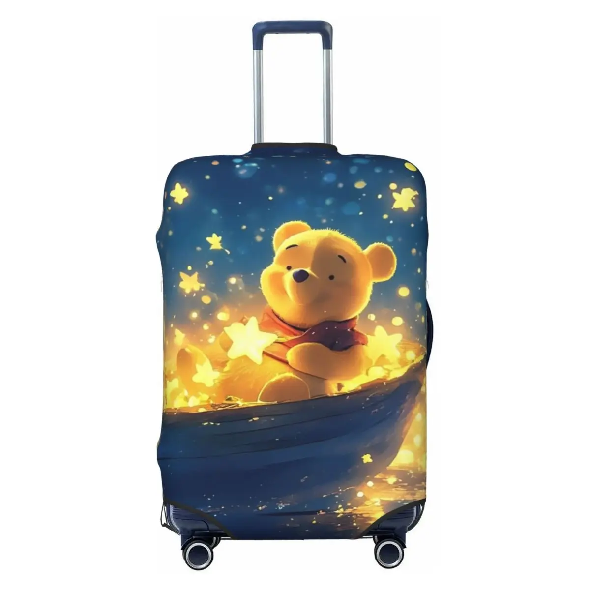 

Чехол для дорожного багажа с желтым медведем Винни-Пухом, эластичный чехол для чемодана с героями мультфильмов Kawaii, подходит для 18-32 дюймов