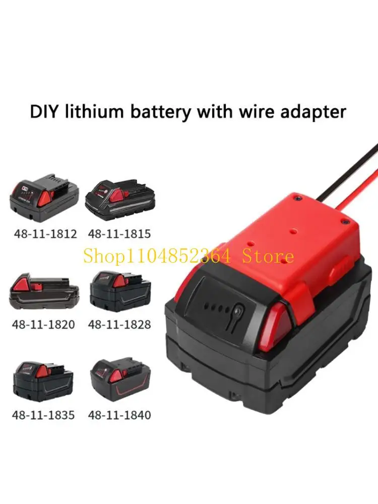

652F Power Wheel Adapter for 18V Lithium Battery with Fuses Wire Terminals Battery Adapter Power Connector for Car Toy Roboti