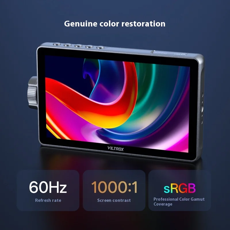 شاشة Viltrox DC-A1 مقاس 7 بوصة 2800nit احترافية عالية الدقة للتصوير الفوتوغرافي وتسجيل الدخول وصناعة الأفلام وتلفزيون شاشة تعمل باللمس