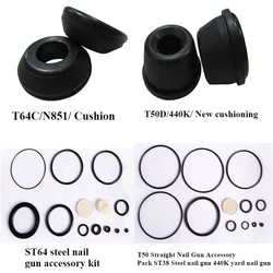 Pneumatic Air Stapler Nail Gun Repair Spare Parts Tools Accessories Kits ForBuffer Pad T50 F-3232 ST64 F30 Straight Steel Nail