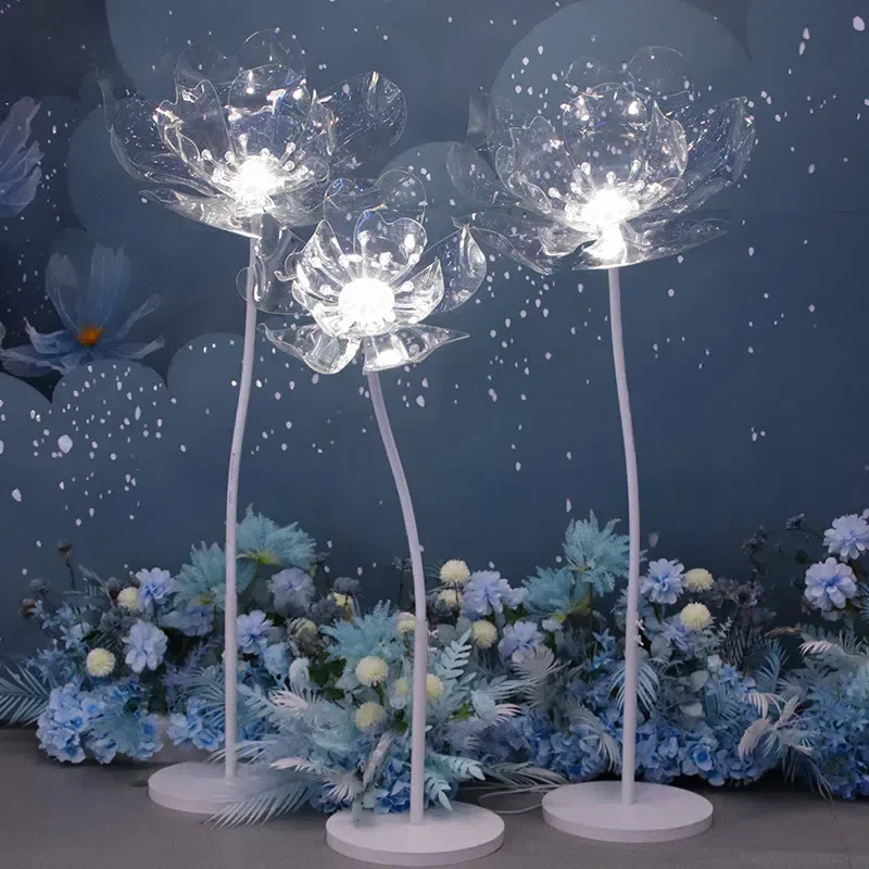 Wedding props luminous acrylic crystal flower window decoration wedding arrangement road guide ornament shopping mall beauty