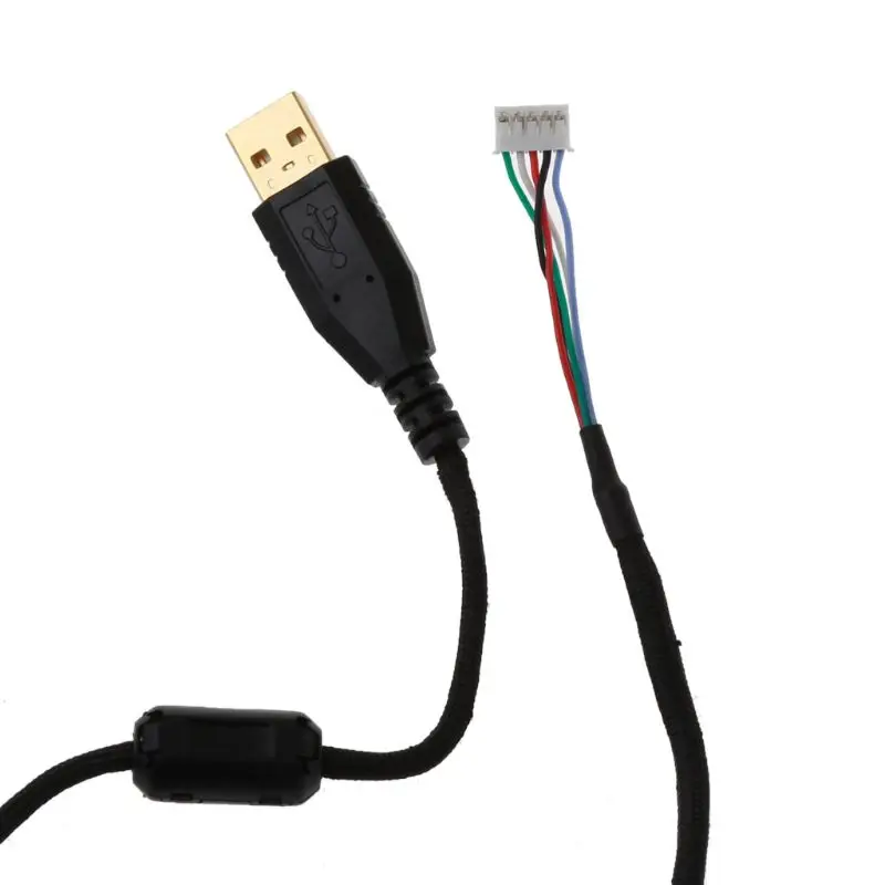 Cable ratón USB con cuerda tipo paraguas, Cable línea extensión para ratones 6,9 ​​pies para MX518