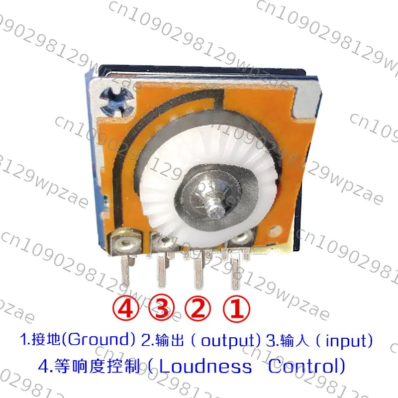 【Hot】1pc Japan ALPS RK27 RH2702 loudness control potentiomete Volume switch 50KAX2/100KAX2 8pin with Loudness Volume LOG Stereo