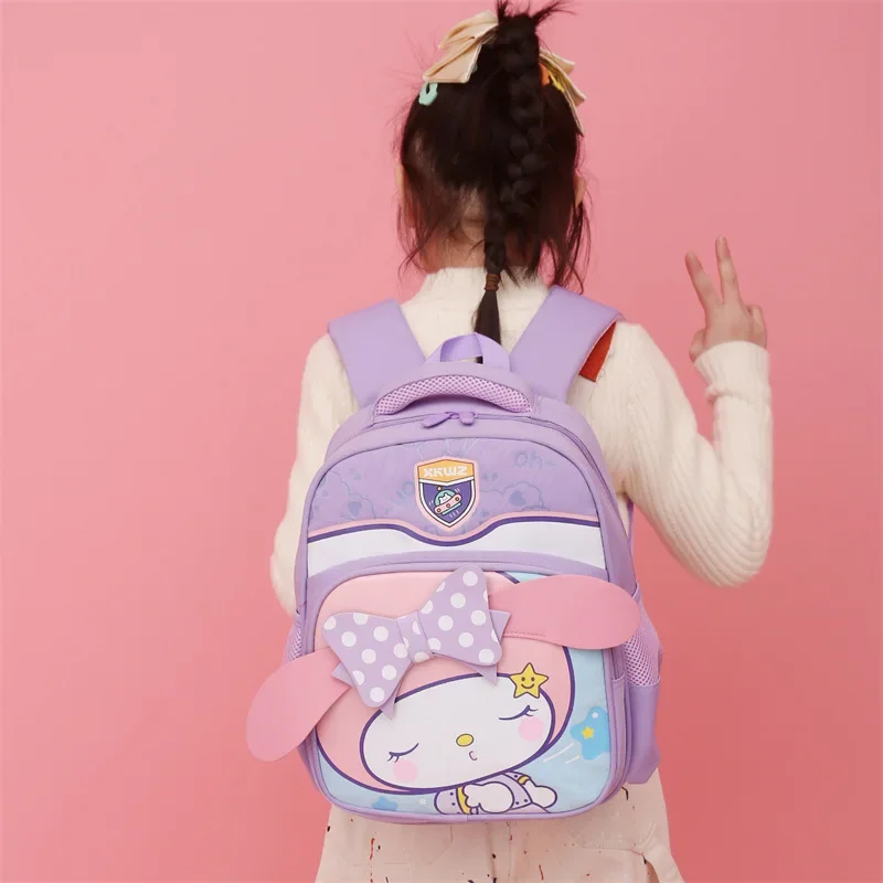 Sanrio Melody cute cartoon schoolbag childlike fun fresh vitality contrasting color large capacity backpack