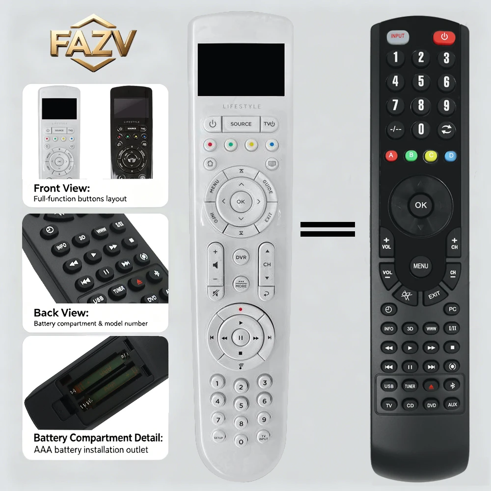 FAZV Remote Control Replacement for Bose Lifestyle 550 600 650 Surround Sound Speakers Home Theater System