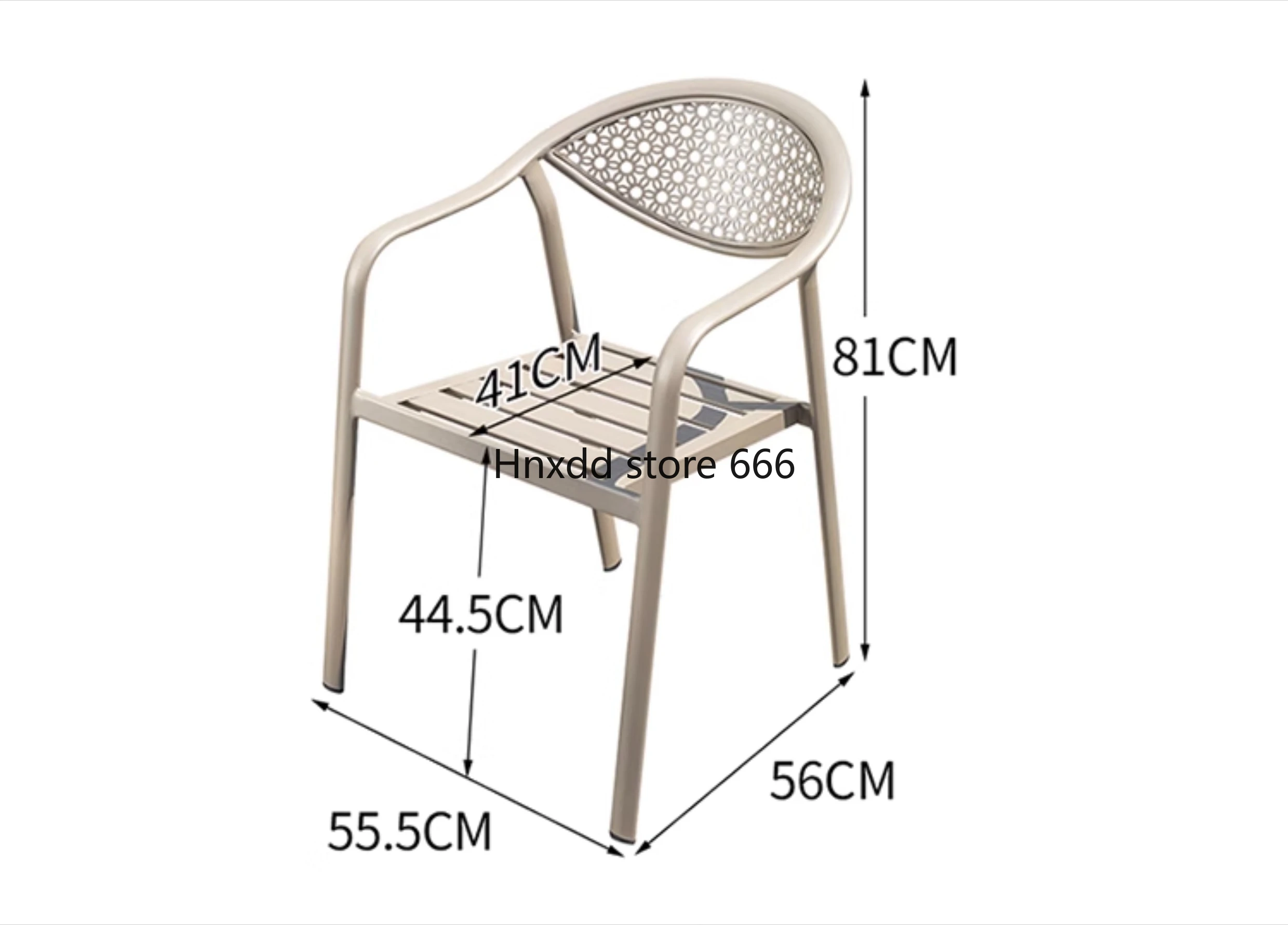 Outdoor villa courtyard open-air balcony aluminum alloy casual tea table and chairs