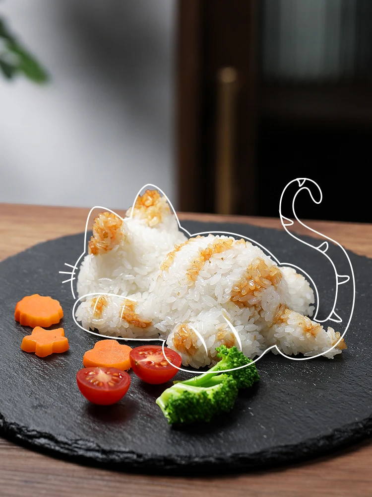 Cat Rice Ball Mold for Kitchen, Rice Ball, Food Grade, Safe, Children, Baby Rice, Cute, Small Animal Modeling, Grinding Tool