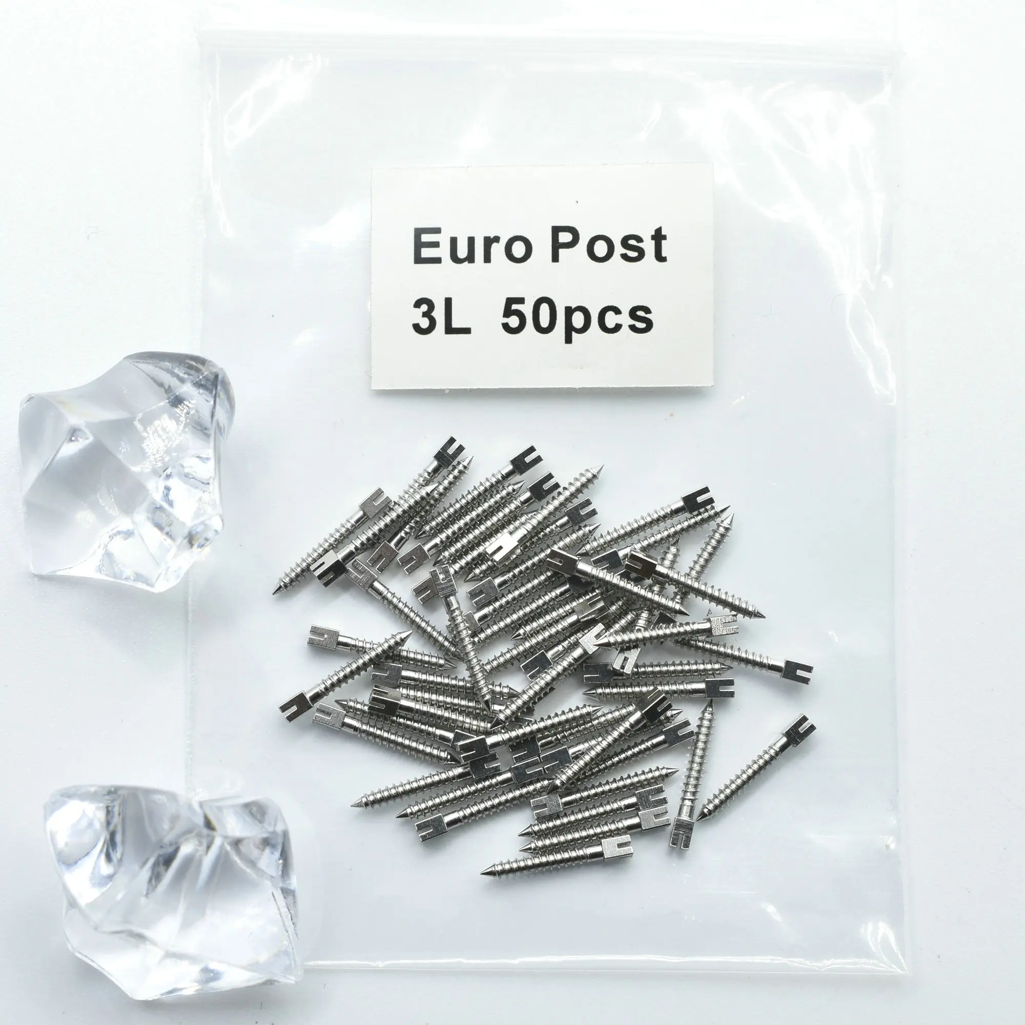 Dental Euro Post 50pcs Stainless Steel Screw Posts  Bag Dental Materials For Dentist Tool Dentistry Material