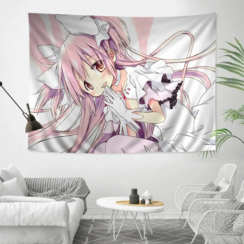 Anime Puella Magi Madoka Magica Colorful Tapestry Wall Hanging Bohemian Wall Tapestries Mandala Wall Art Decor