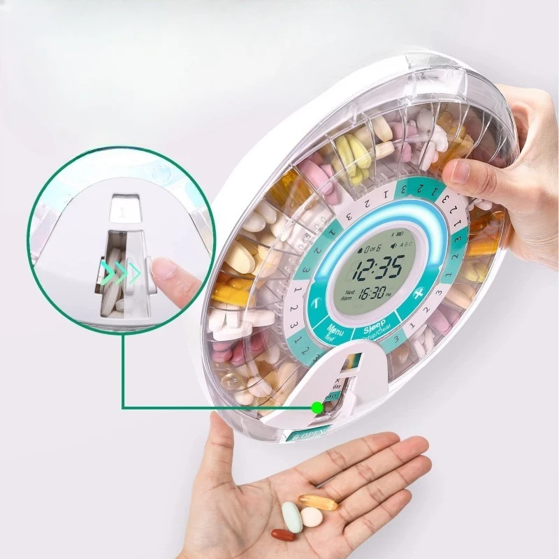 Bluetooth smart electronic medicine box medicine reminder 28 grid medicine sub-packaging storage box