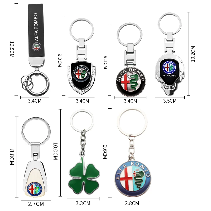 Car Keychain Key Leather Holder Festival Gift Auto Accessories Badge For Alfa Romeo Sportiva Tonale Giulietta 157 166 GT Stelvio