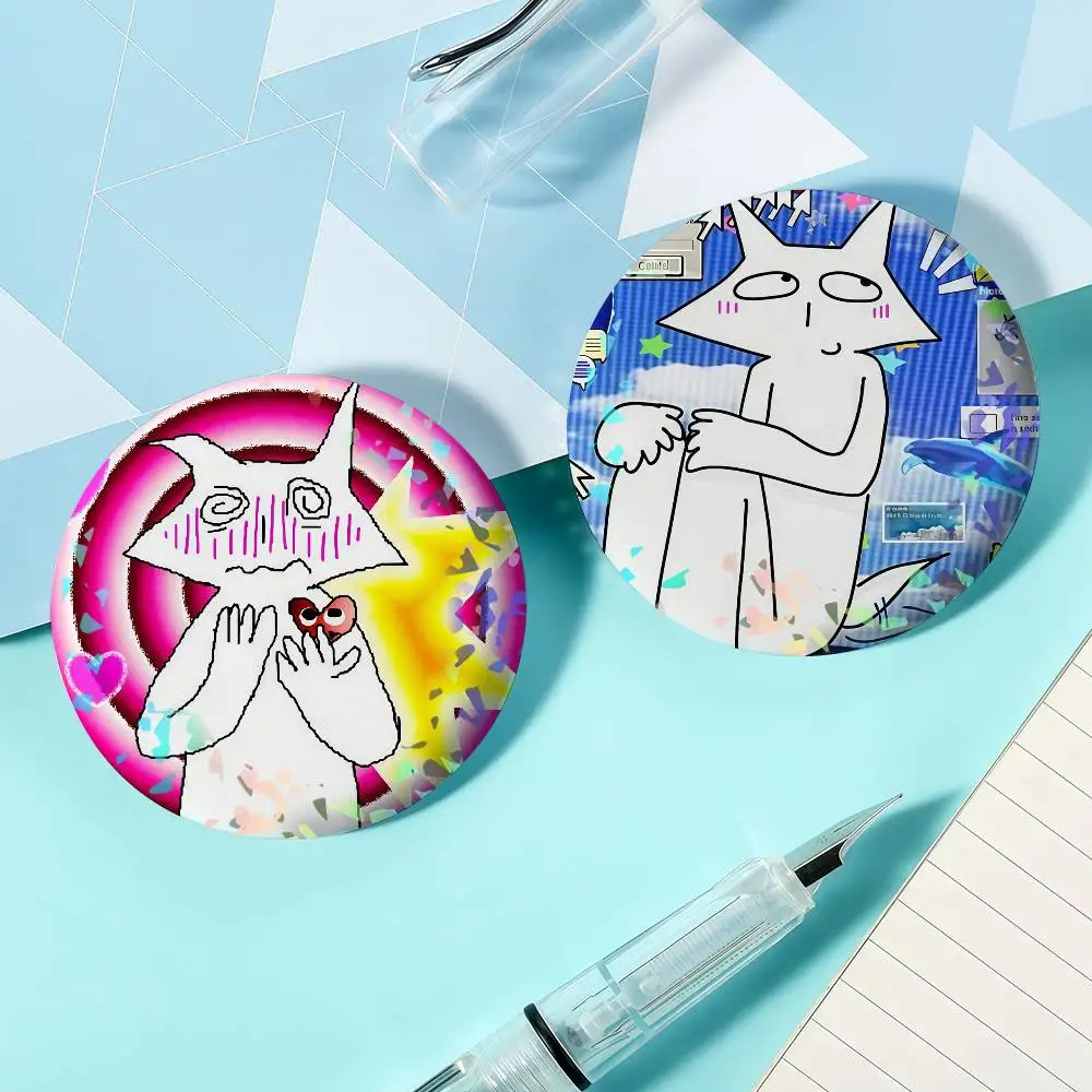 H-House of P-Puso Bayani Laser Badge Round Exquisite Brooches Creative Pins for Clothes Hat Accessories