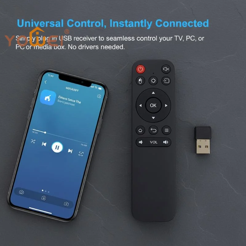 Latest 2.4G Wireless USB Receiver TV Box Remote Control Wireless Air Mouse for Android Smart TV Box and PC/TV