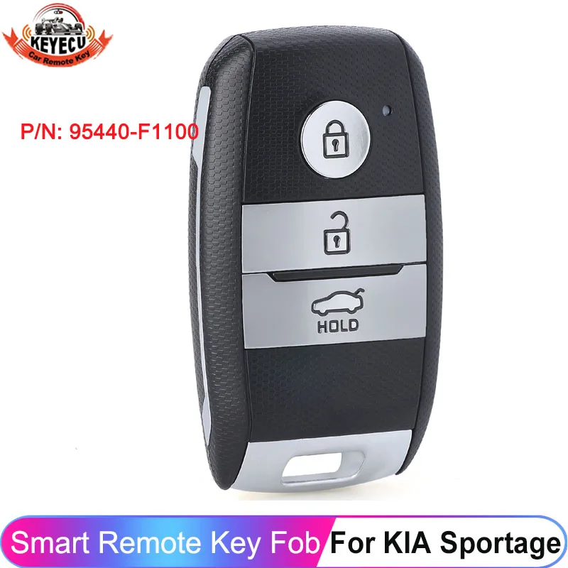 KEYECU 3 Buttons 95440-F1100 For KIA Sportage 2018 2019 2020 Keyless Go 433MHz ID47 Chip Smart Remote Key Fob