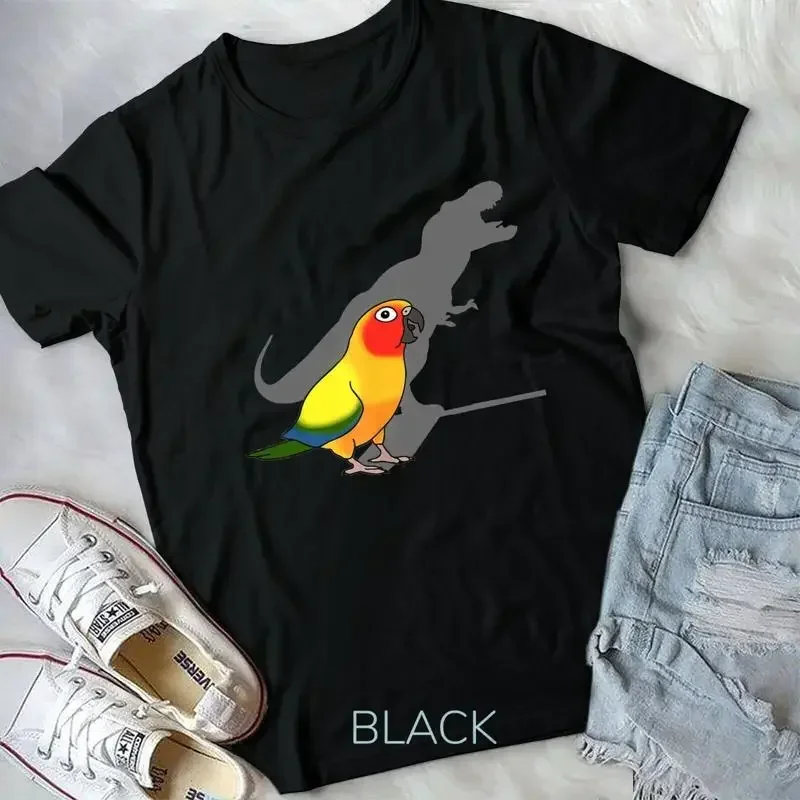 Cute Screaming Parrot Birb Memes Funny T Rex Sun Conure T Shirt Unisex T shirt