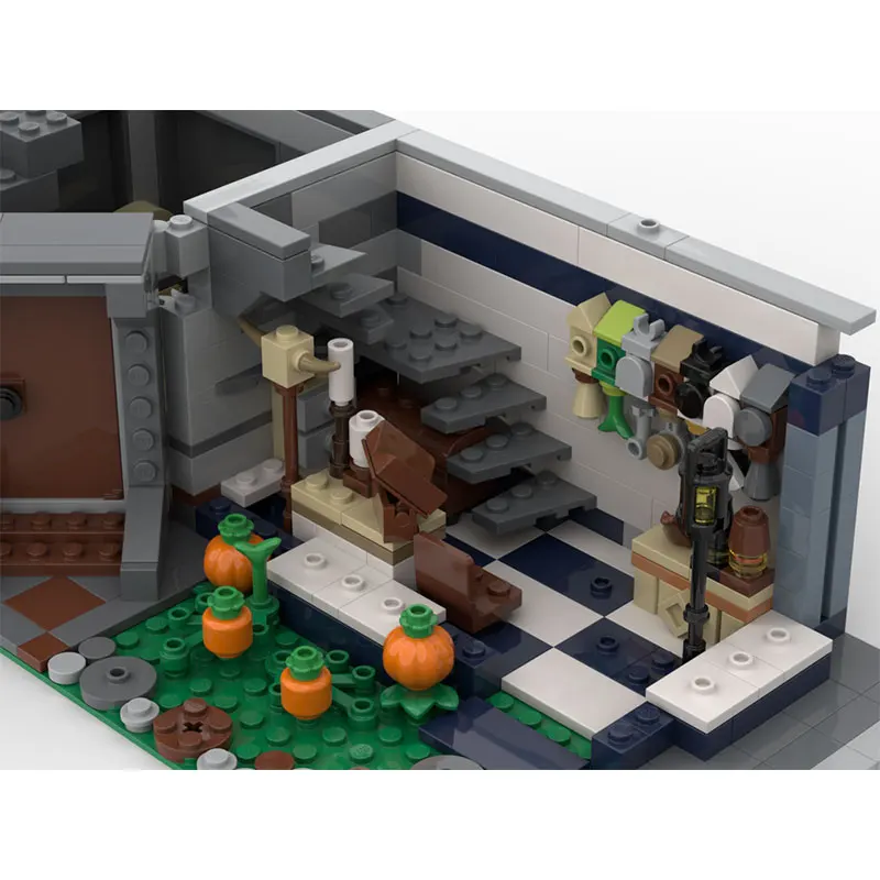 MOC-57611 목수의 작업장 가구 매장 MOC 모듈형 주택 빌딩 블록 스트리트 뷰 건축 장난감 빌딩 블록