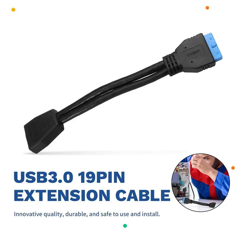 N36R-USB3.0 19PIN Male To Female Extension Cable USB 3.0 19PIN To USB 3.0 19PIN Extension Cable For Motherboard