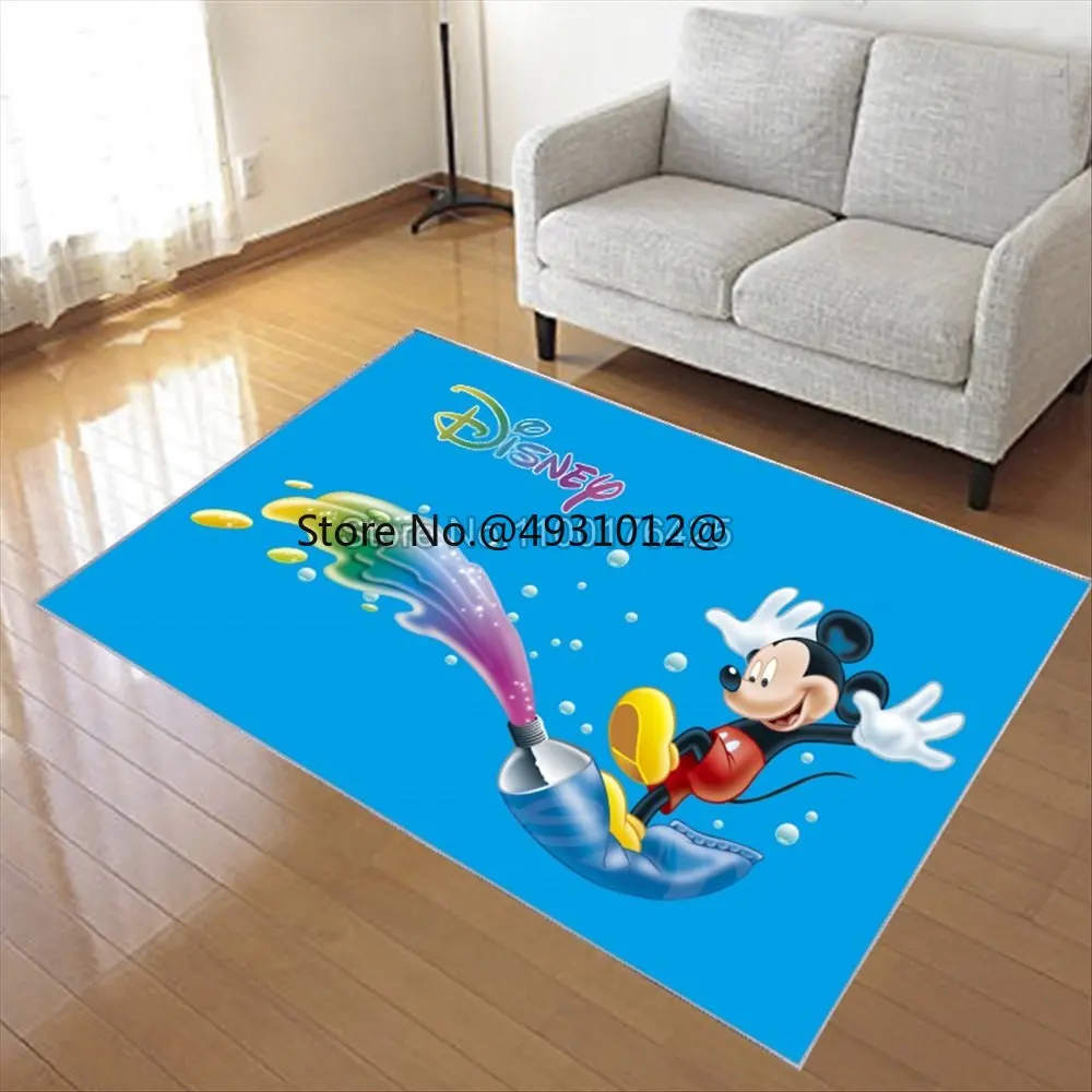 2023 Disney Family Mickey Minnie Mouse Kids Play Mat Washable Rug Children Boys Girls Living Room Modern Geometric Floor Carpet