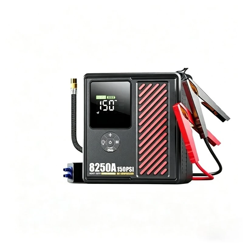 Intelligent Digital Display Car Air Pump High Power Emergency Starter Power Supply Charging All-in-One Wireless Car