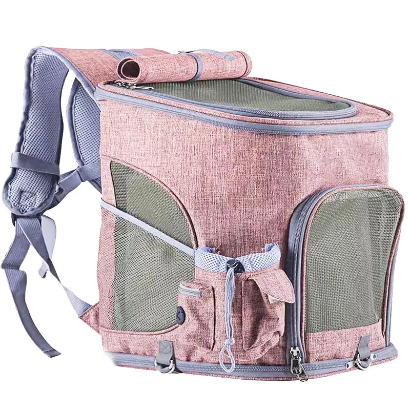 

Cat Backpack Foldable , Large Capacity Travel Pet Carrier Bag with Adjustable Straps, Portable Dog Backpack Bag for Small Pets